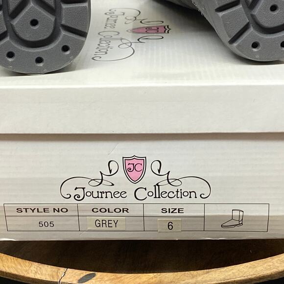 RTB Real Tough Babe Journee Collection Grey Boots Size 6 Style 505 - Picture 7 of 13